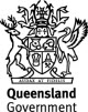 Logo of Queensland government.